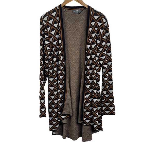 Belldini Sweaters - Belle By Belldini Open Front Cardigan Geometric Pattern Extra Large